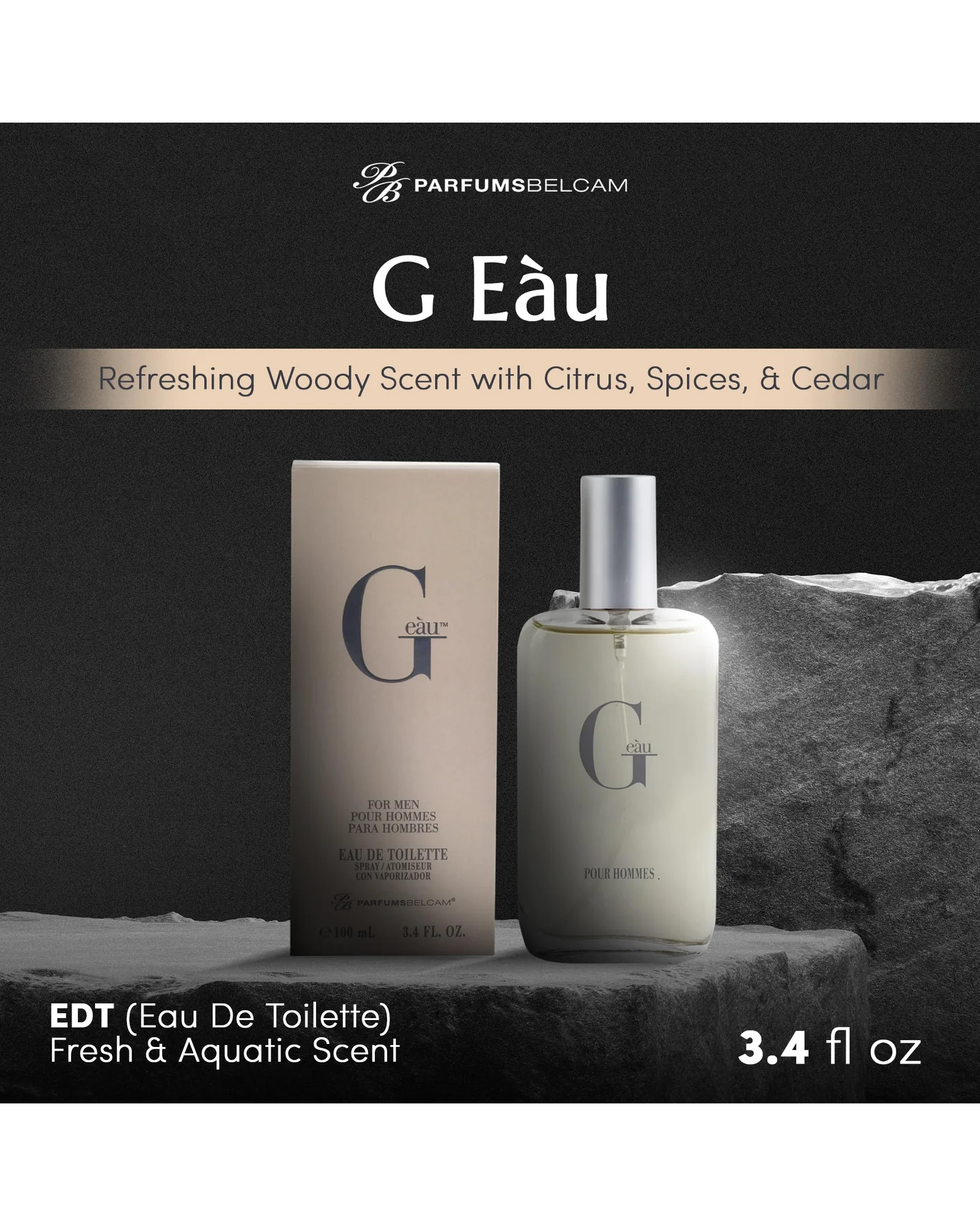 PB ParfumsBelcam G Eau туалетная вода для мужчин 3.4 fl oz — 2
