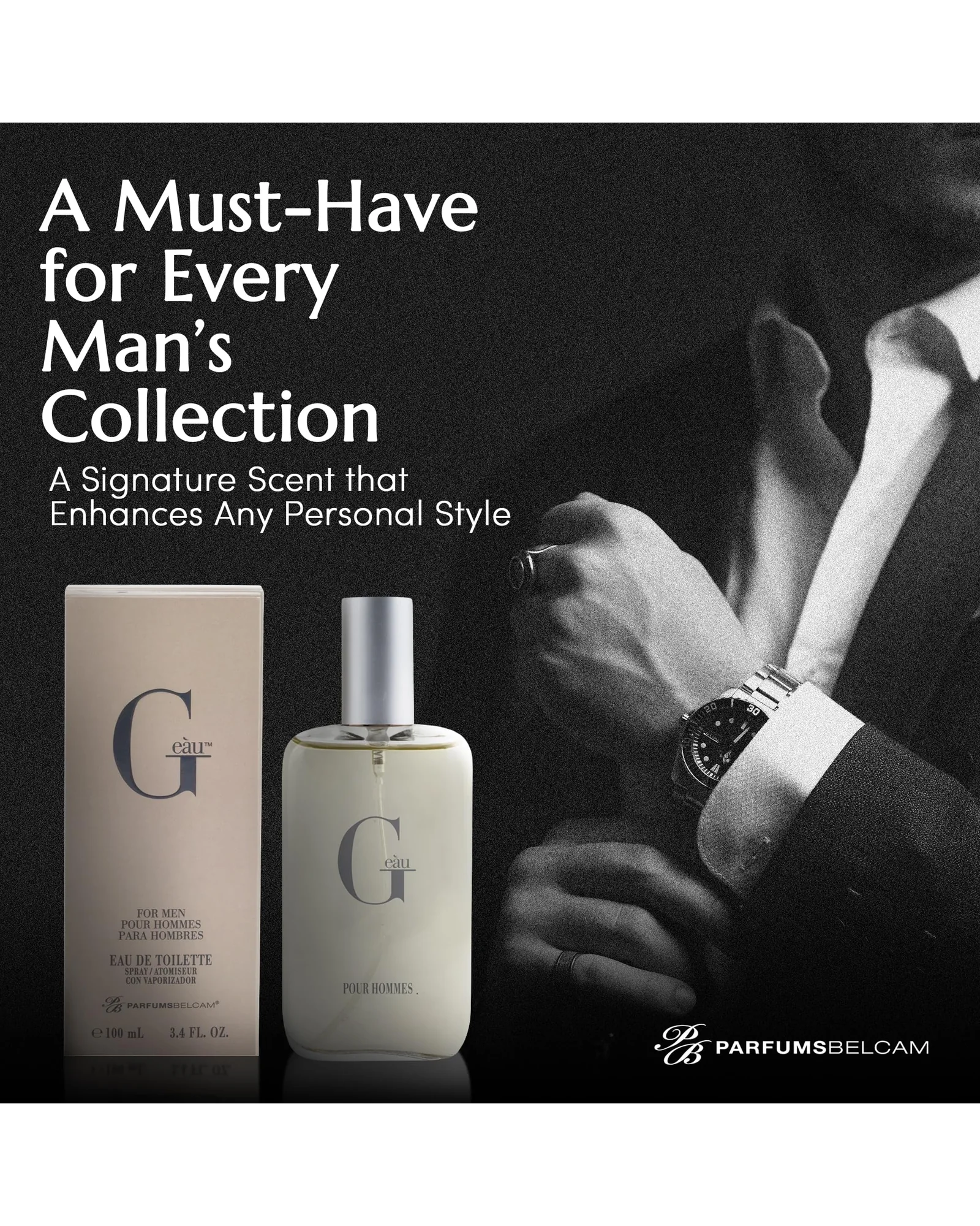 PB ParfumsBelcam G Eau туалетная вода для мужчин 3.4 fl oz — 5