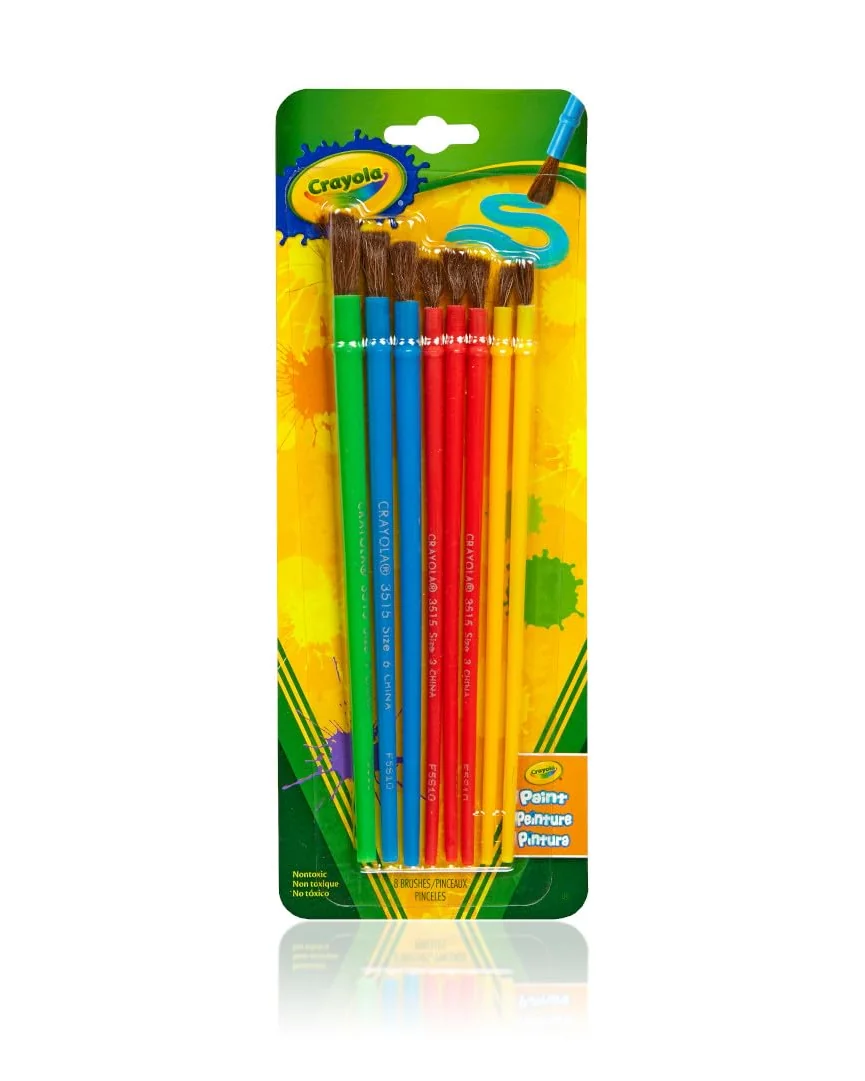 Crayola набор детских кистей для рисования, 8 штук — мульти