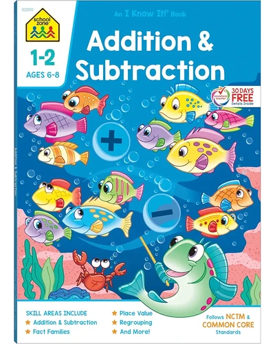 School Zone Addition & Subtraction Workbook