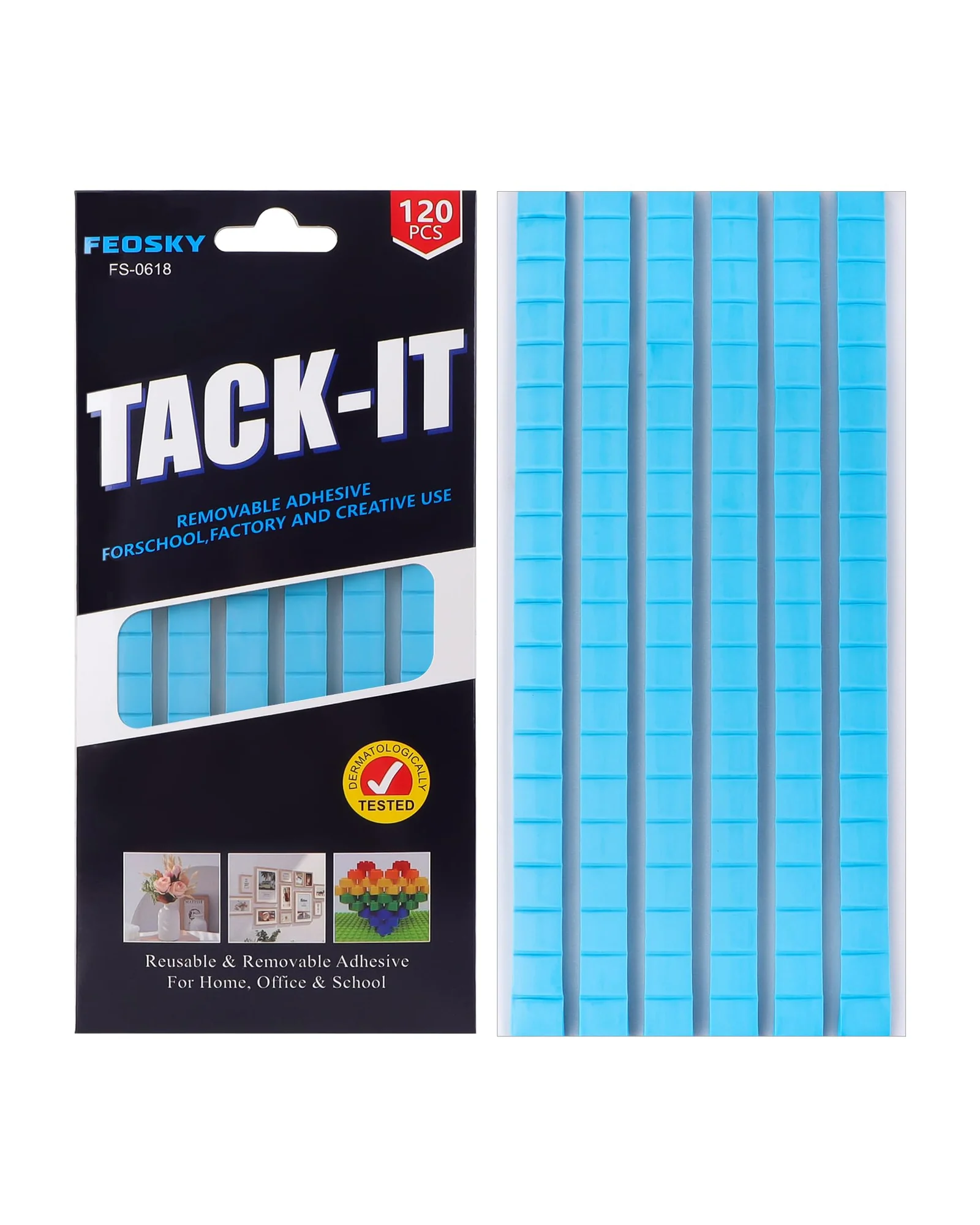 Feosky Adhesive Poster Sticky Tack Putty, 120 шт — 1