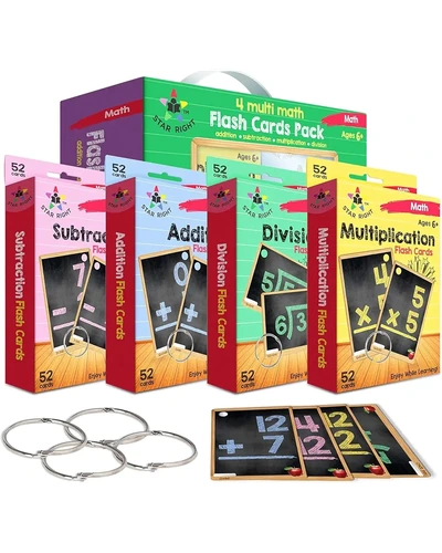 Star Right Math Flash Cards Set of 4 208 шт