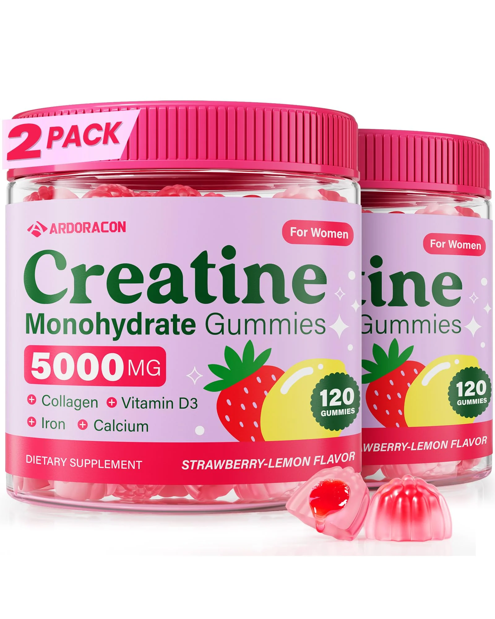 Creatine for Women Monohydrate Gummies с коллагеном — спортивные конфеты для женщин — 1