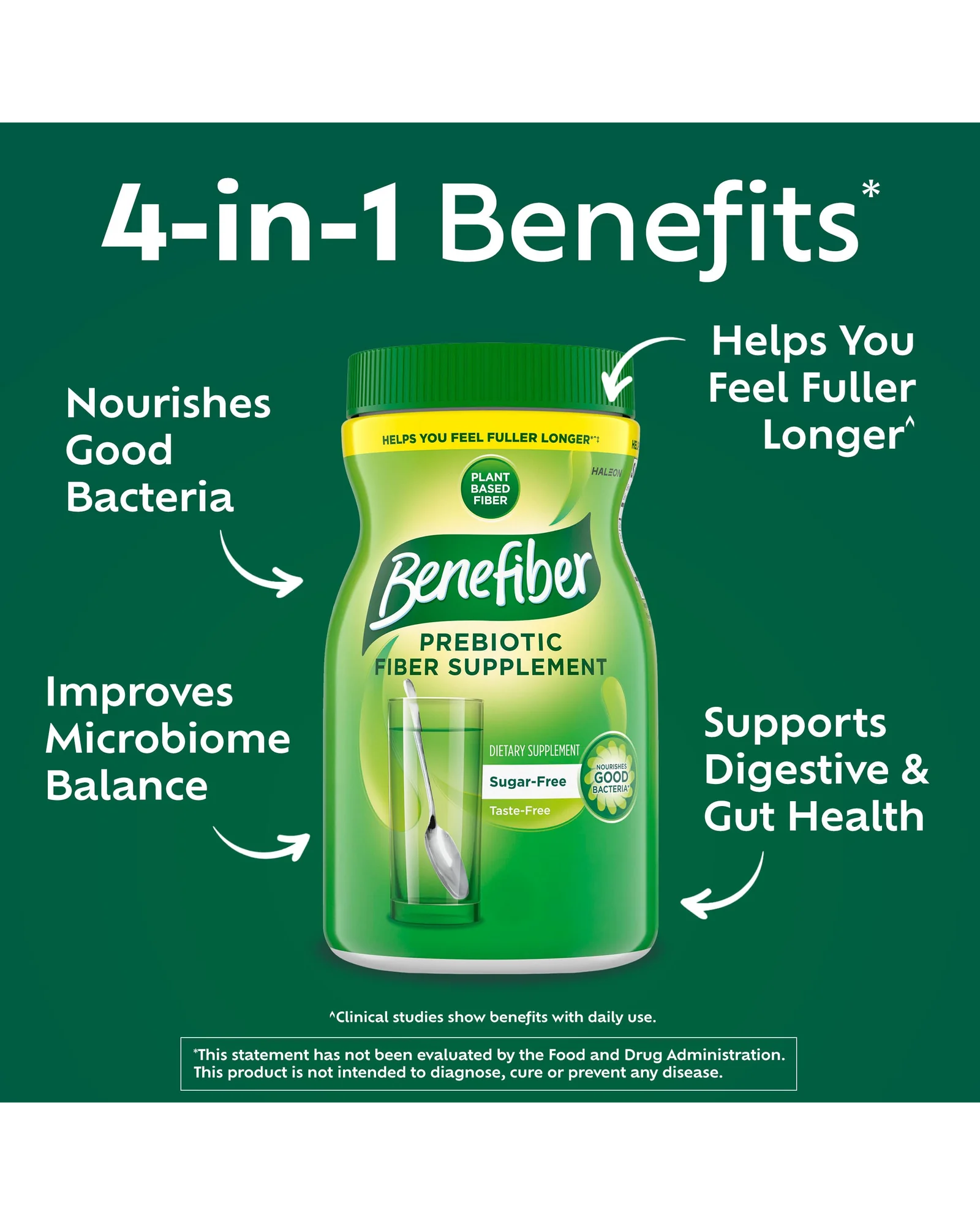 Benefiber Daily Prebiotic Fiber Supplement, 250 чайных ложек — 2