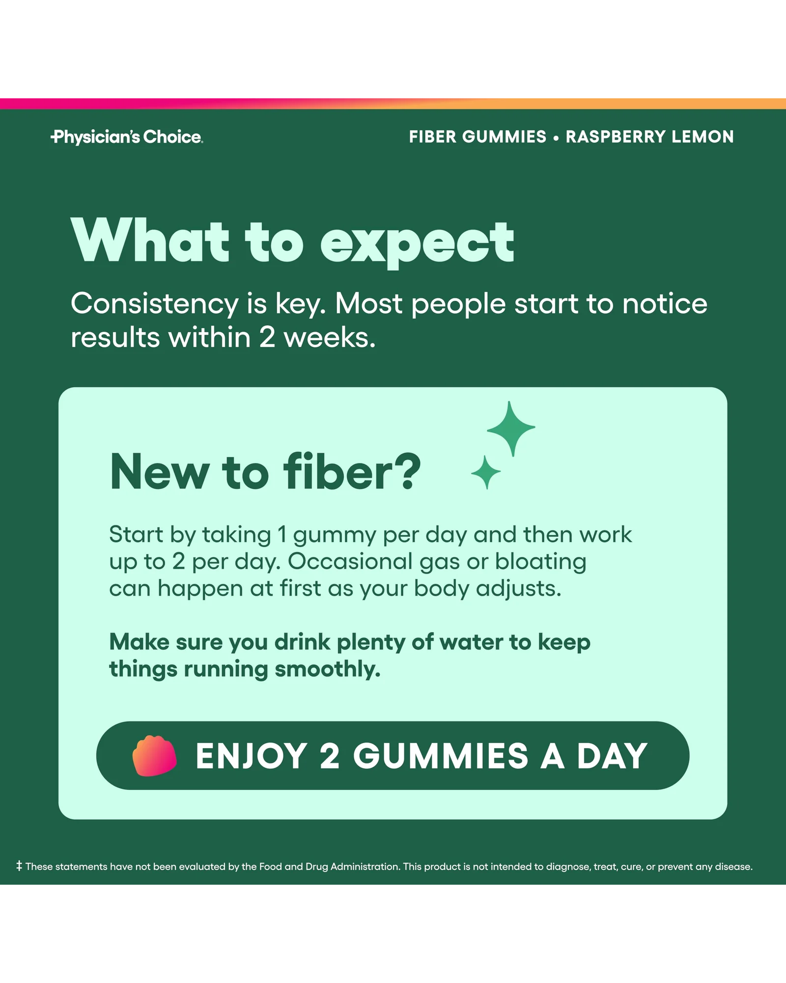 Physician's Choice Fiber Gummies пребиотические жевательные конфеты без сахара — 8