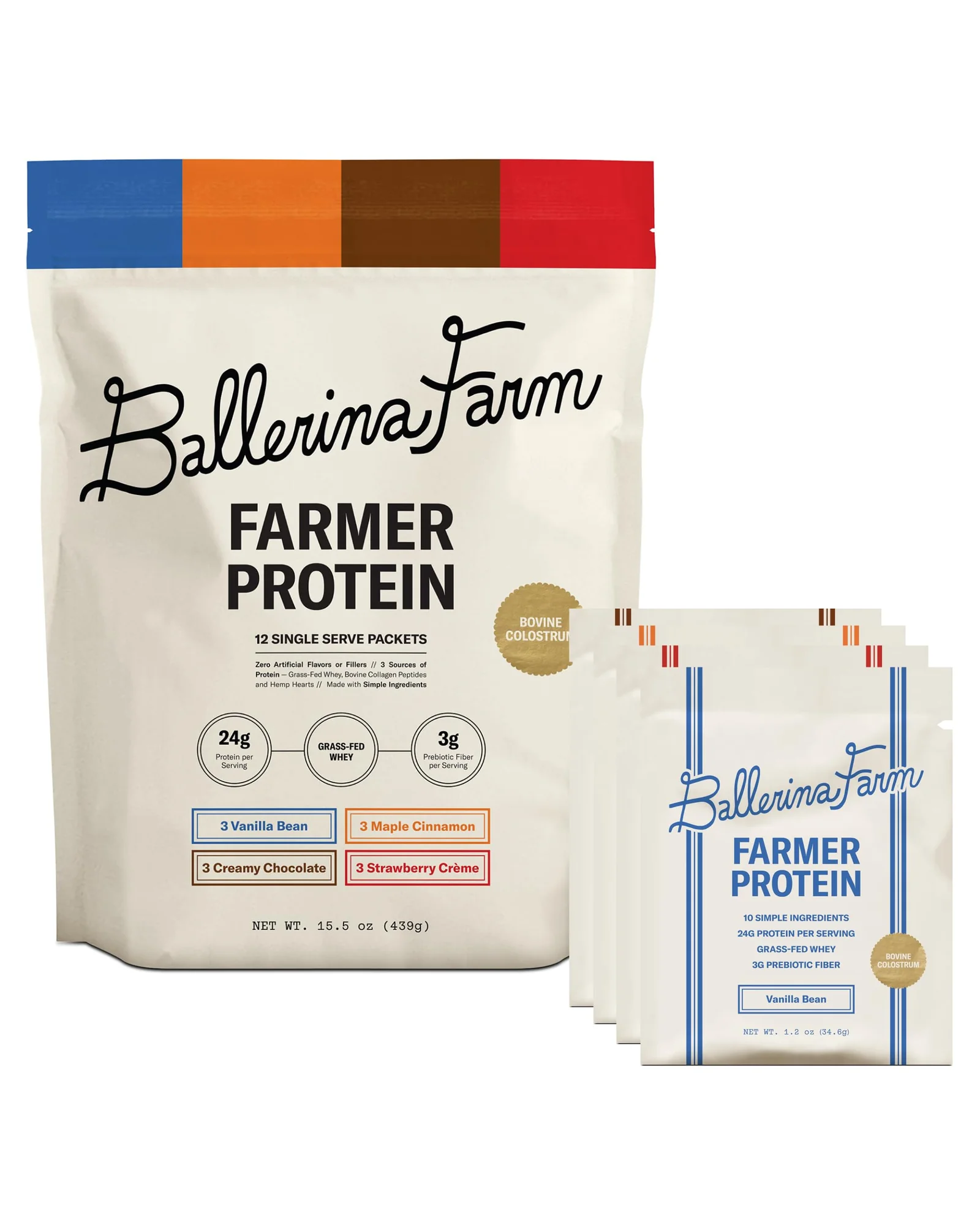 Ballerina Farm — протеиновый порошок, ассорти 4 вкуса — коричневый