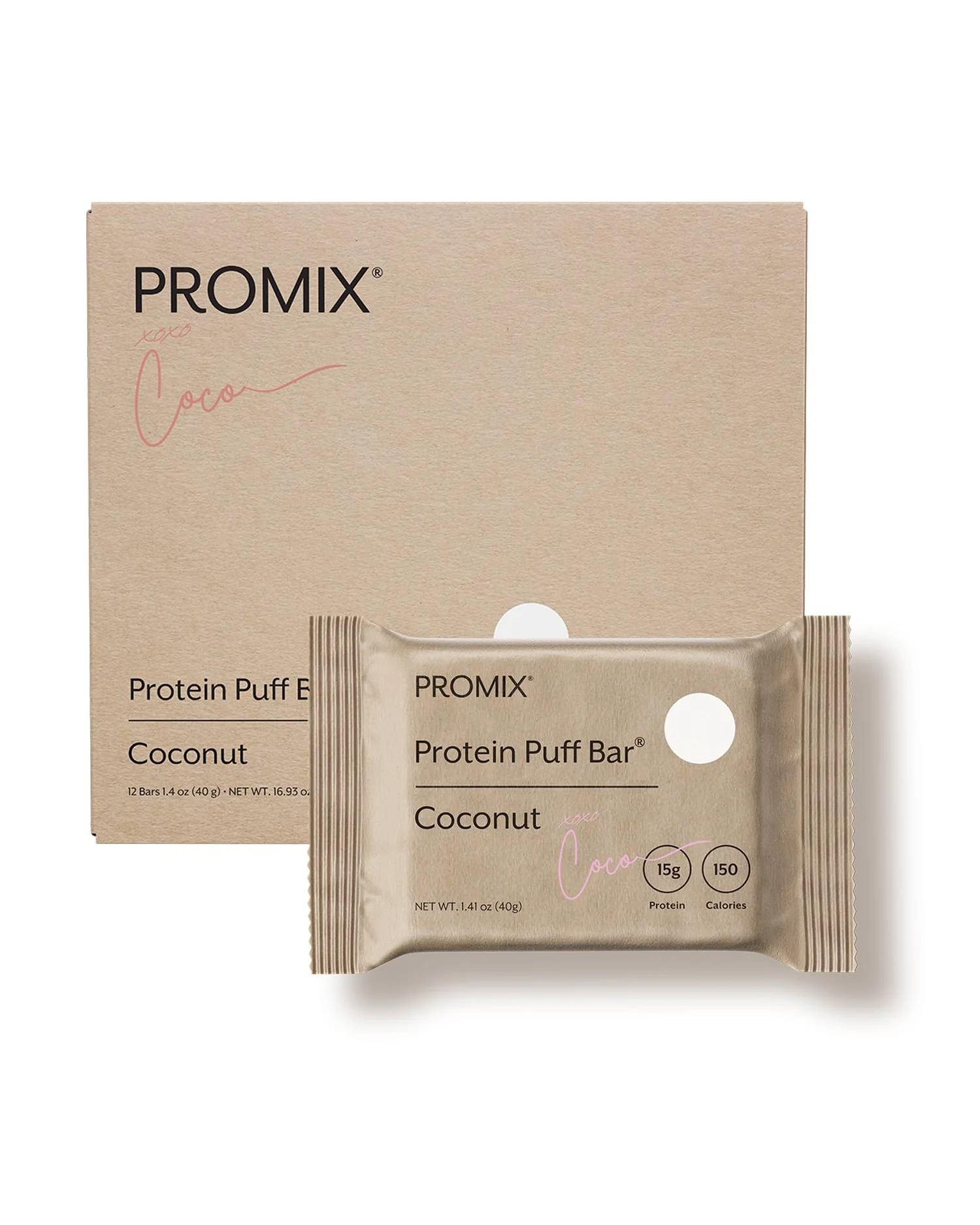 ProMix Protein Puff Bars протеиновые батончики — коричневый