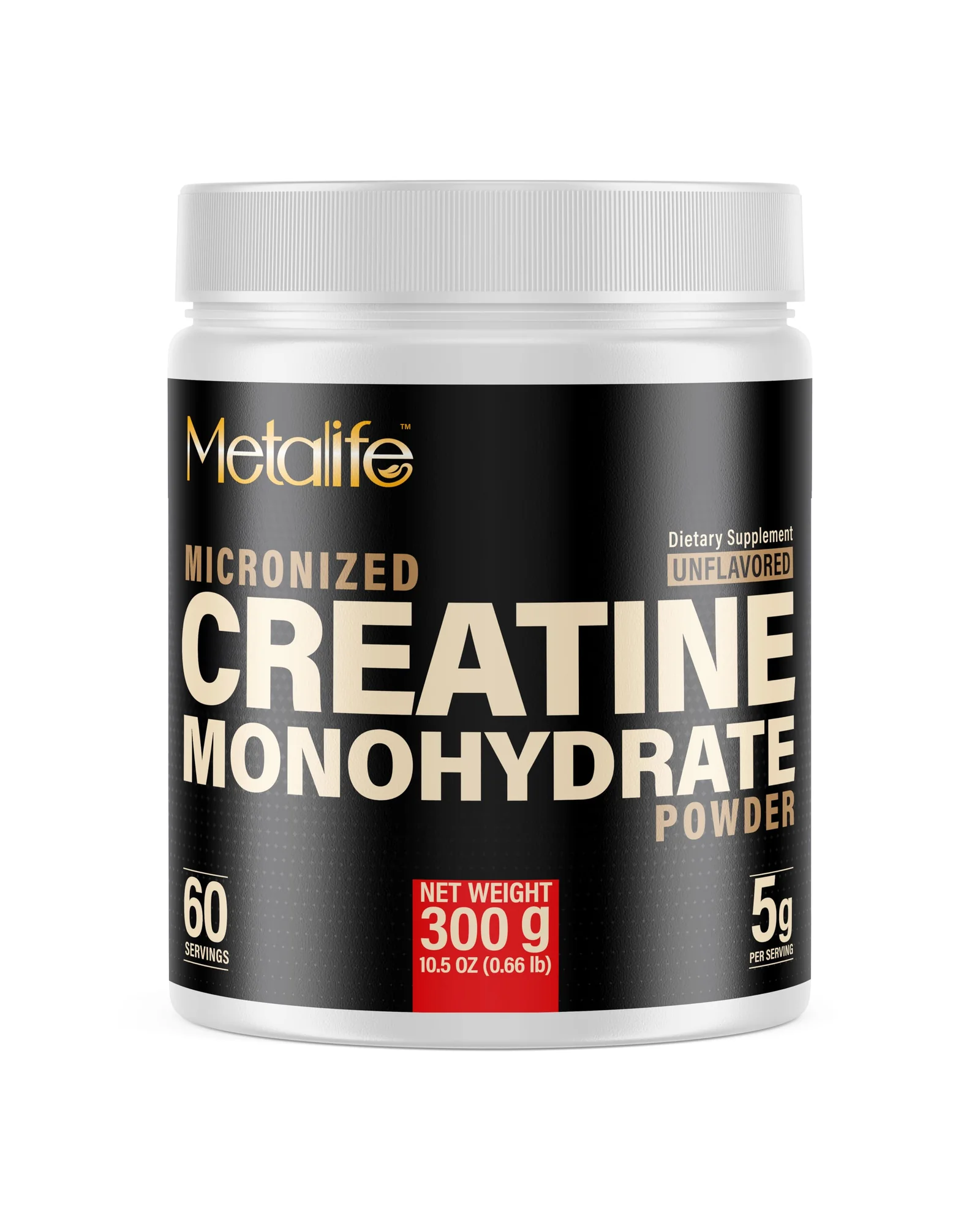 100% Pure Creatine Monohydrate Powder Micronized — черный