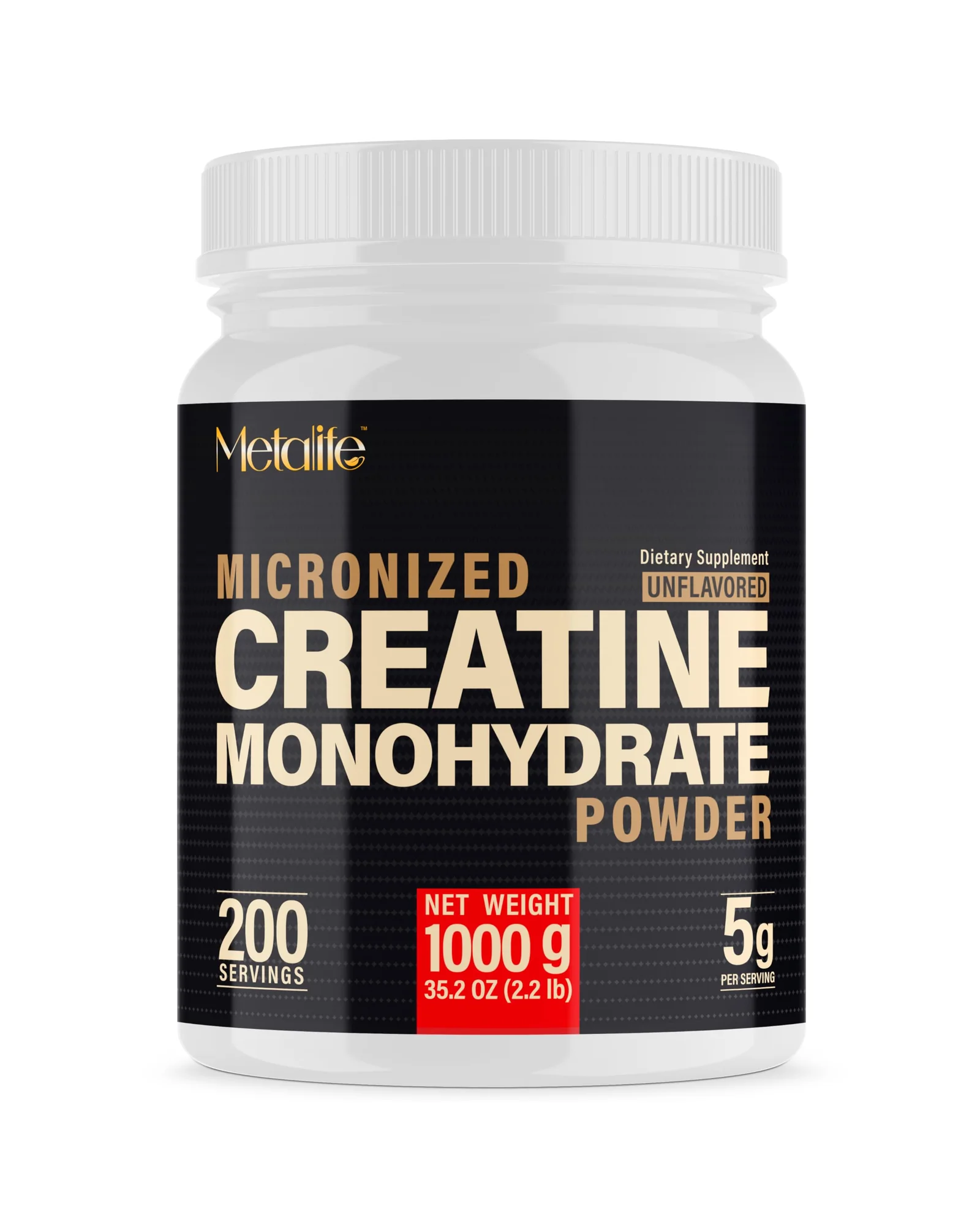 100% Pure Creatine Monohydrate Powder Micronized — черный