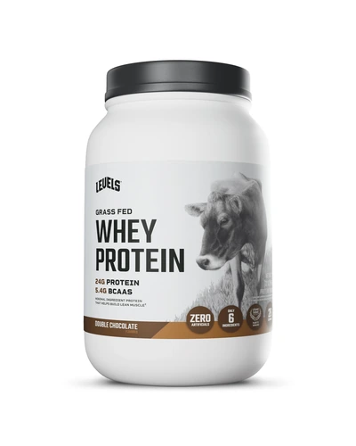 Levels Grass Fed Whey Protein — сывороточный протеин, двойной шоколад, 2 фунта