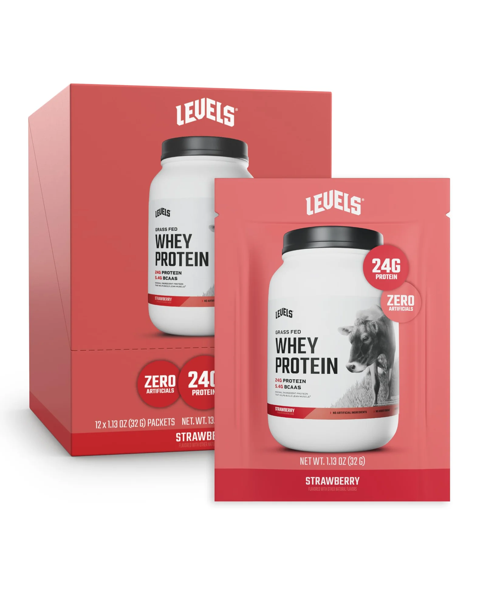 Levels Grass Fed Whey Protein Powder — протеиновый порошок — белый