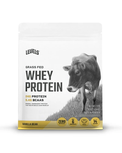 Levels Grass Fed Whey Protein — сывороточный протеин, ваниль, 1 фунт