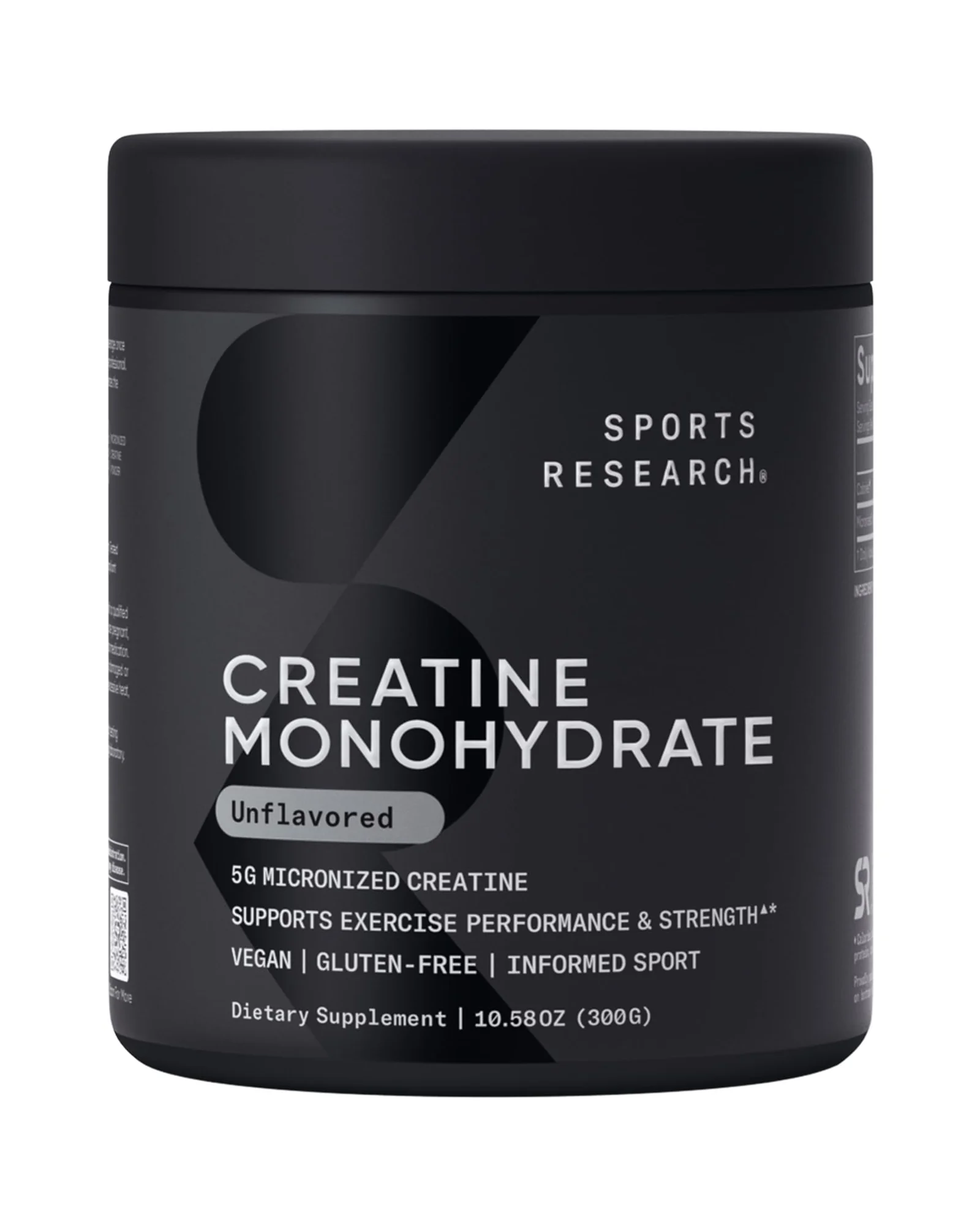 Sports Research Creatine Monohydrate креатиновый порошок — черный