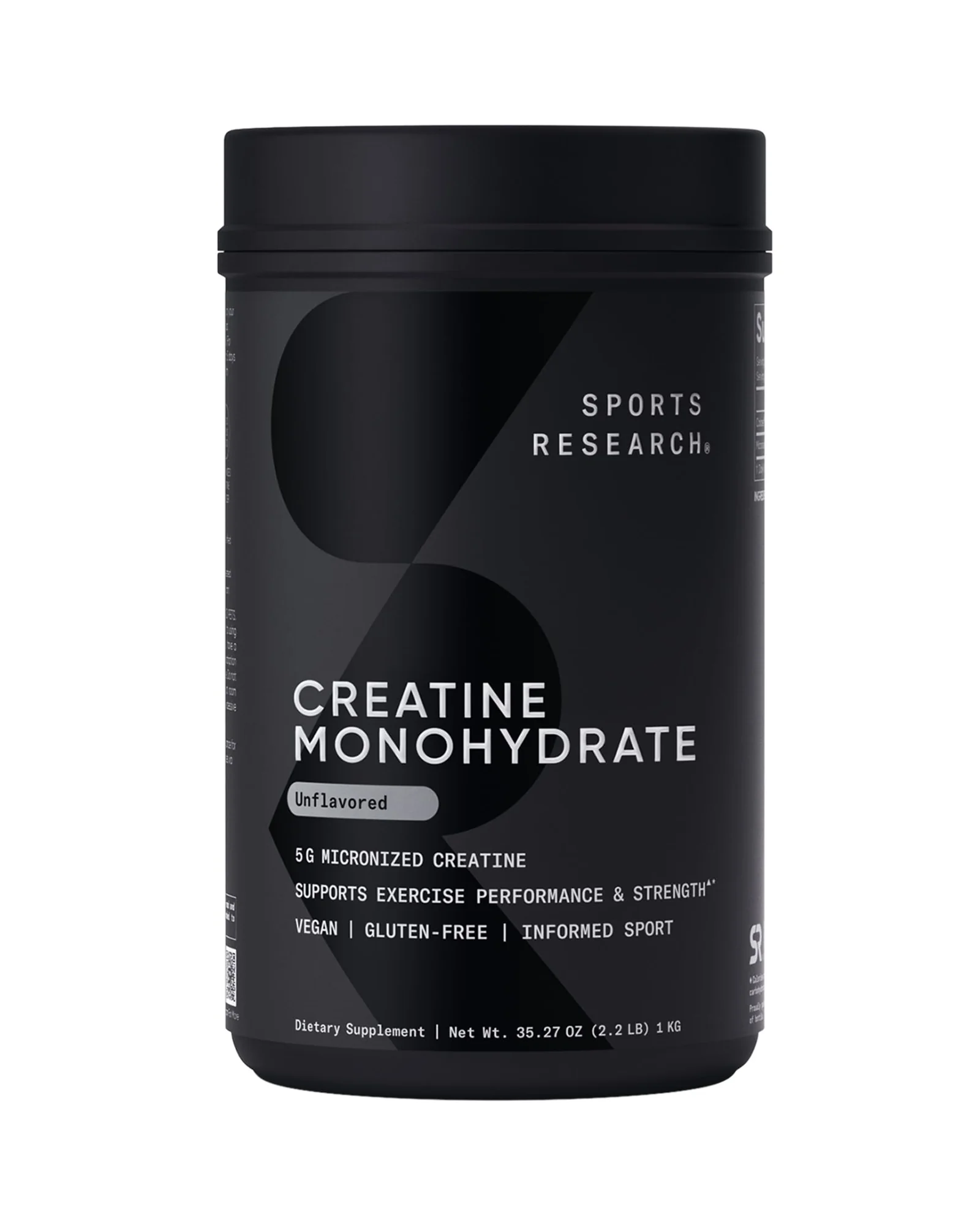 Sports Research Creatine Monohydrate креатиновый порошок — черный
