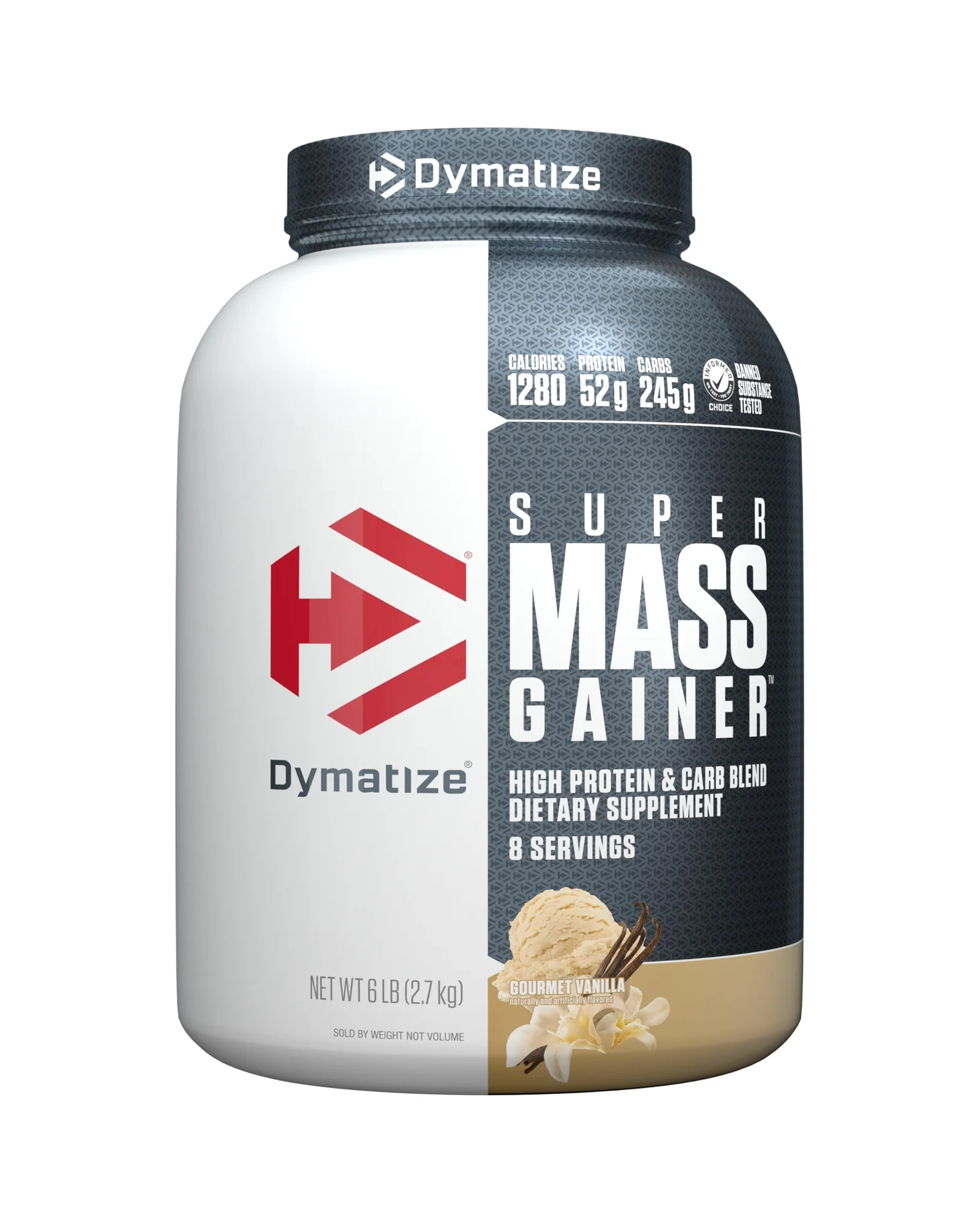 Dymatize Super Mass Gainer Gourmet Vanilla — белый