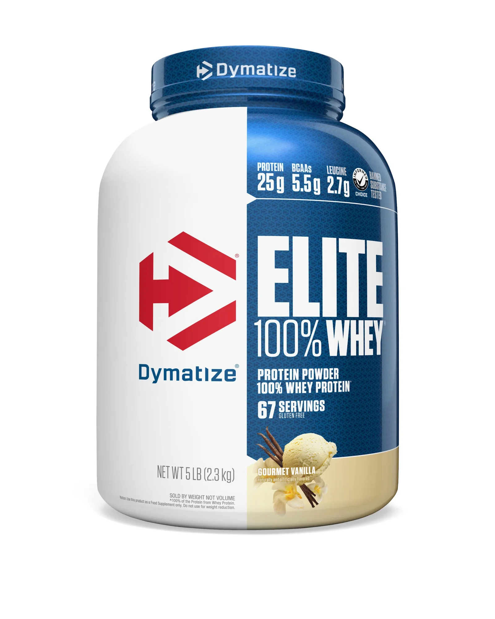 Dymatize Elite 100% Whey Protein Vanilla — бежевый