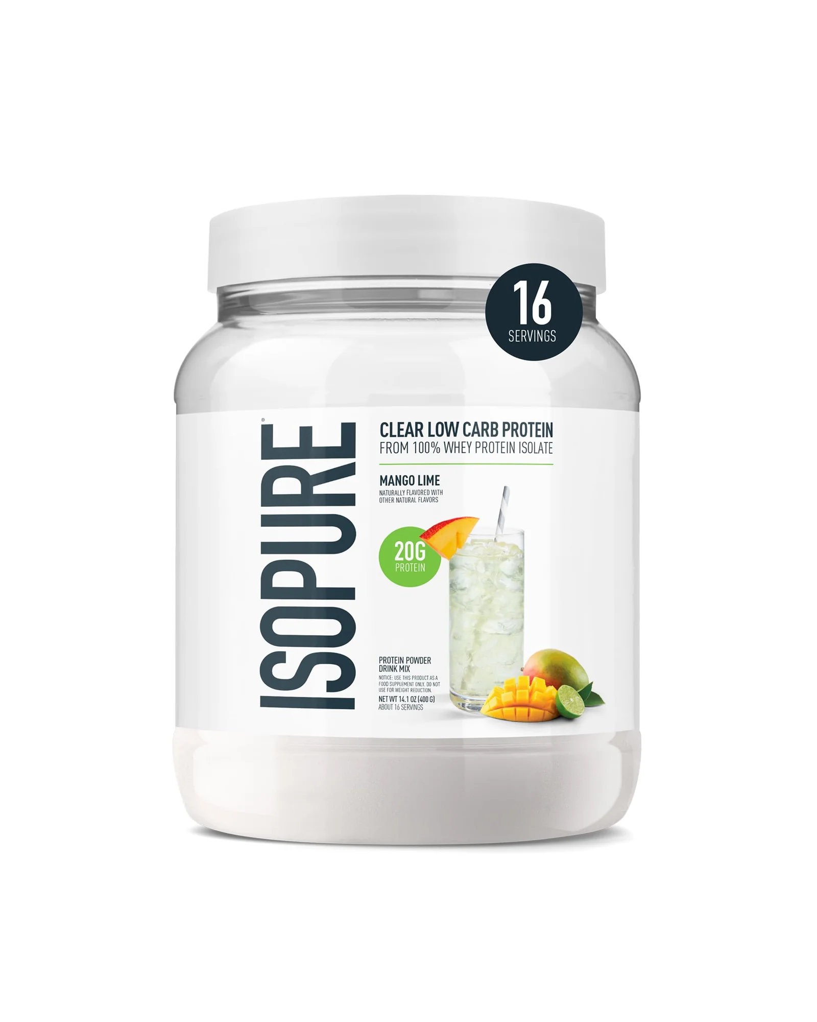 Isopure Clear Whey Isolate — протеиновый порошок — белый