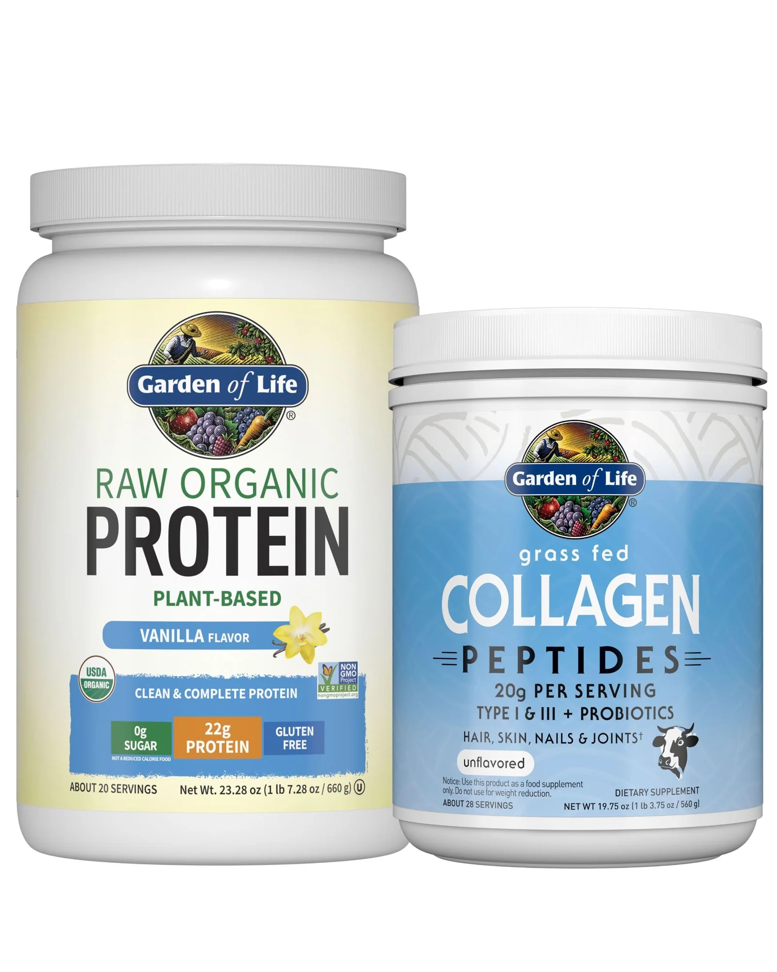 Garden of Life Raw Organic Protein, веганский протеин — белый