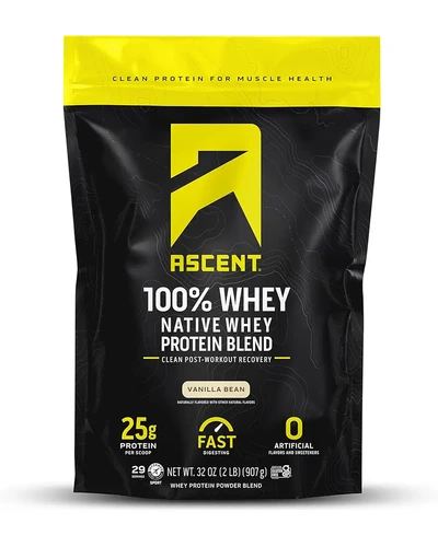 Ascent 100% сывороточный протеин ванильный 2 фунта
