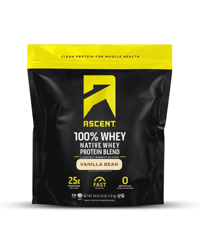 Ascent 100% сывороточный протеин ванильный 2 фунта