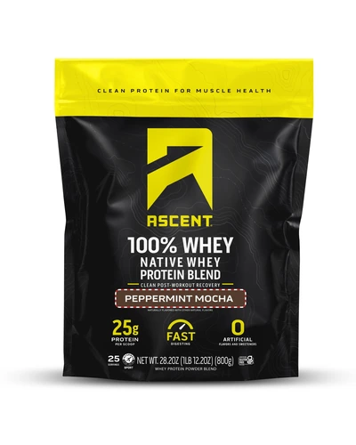 Ascent 100% сывороточный протеин ванильный 2 фунта
