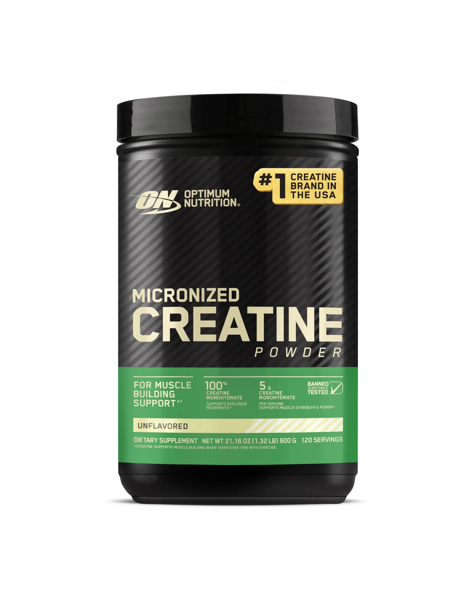 Optimum Nutrition Micronized Creatine 600 г — черный