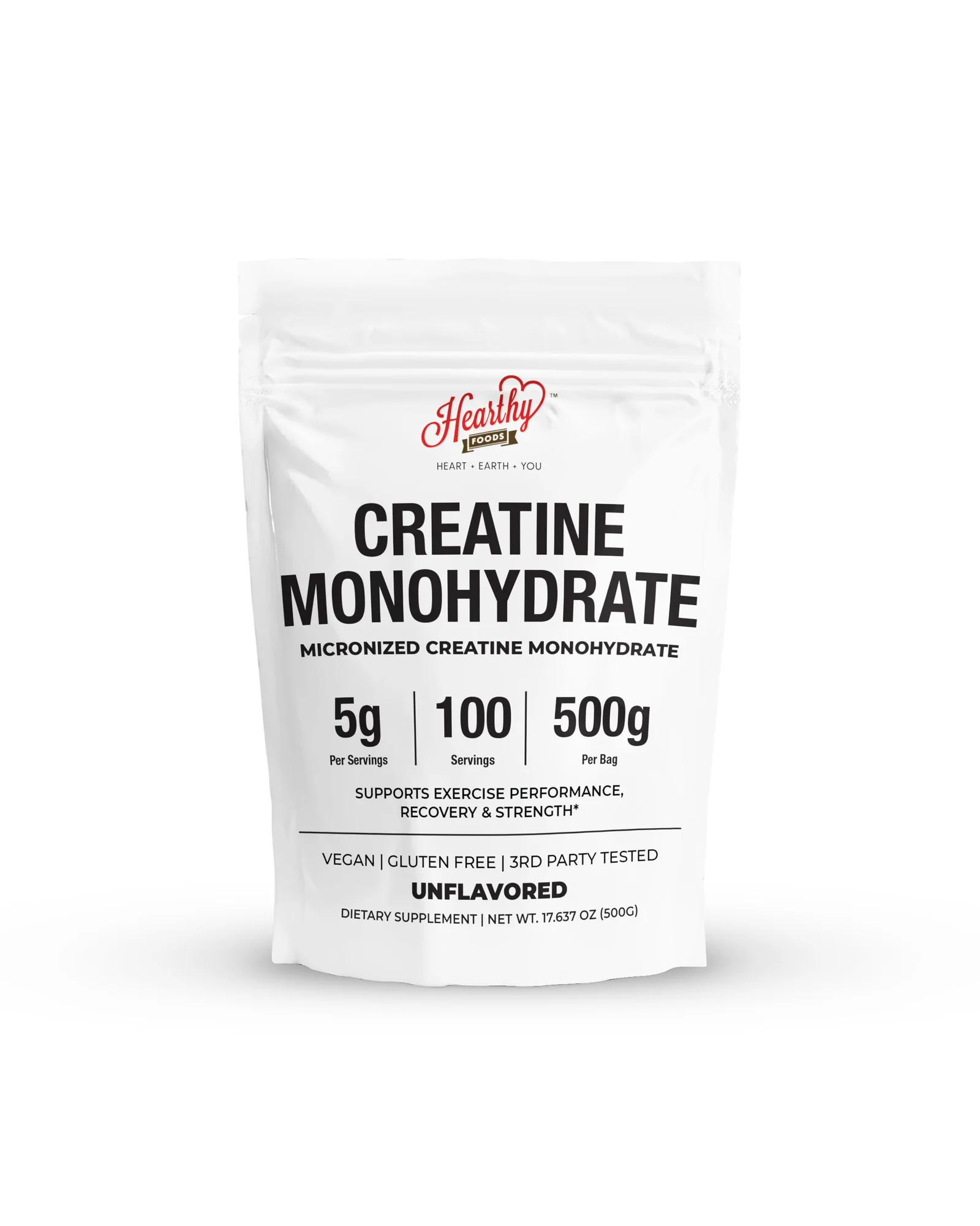 HEARTHY FOODS Креатин Моногидрат Микронизированный 500G — 1
