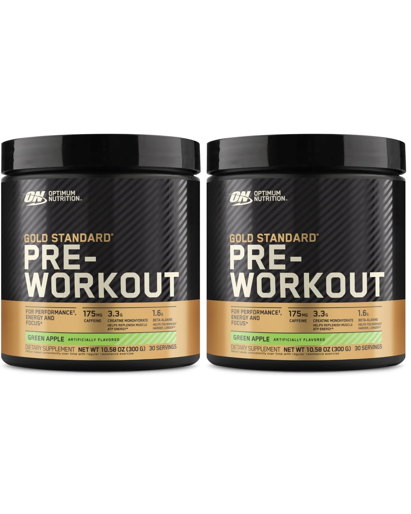 Optimum Nutrition Gold Standard Pre-Workout, зелёное яблоко, 30 порций — 1