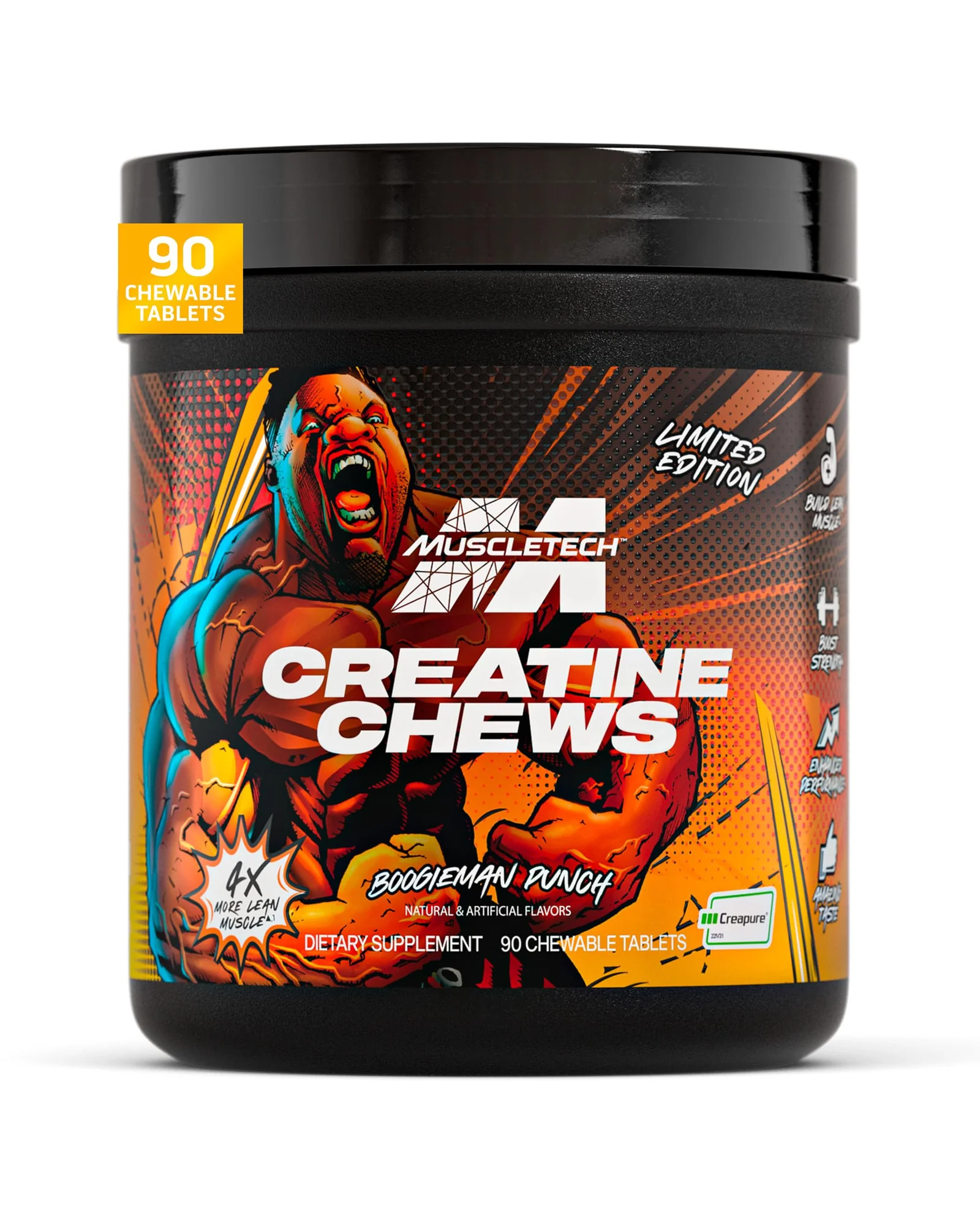 MuscleTech Creatine Chews — жевательные таблетки креатина — черный