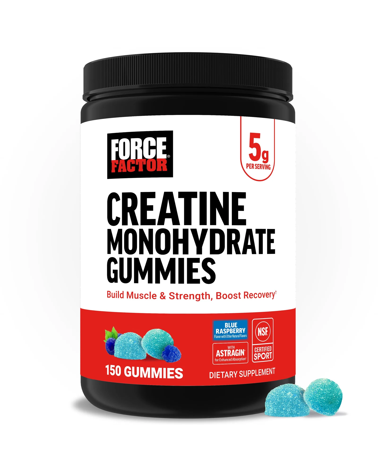 Force Factor Creatine Monohydrate — 5g креатина в жевательной форме — мульти