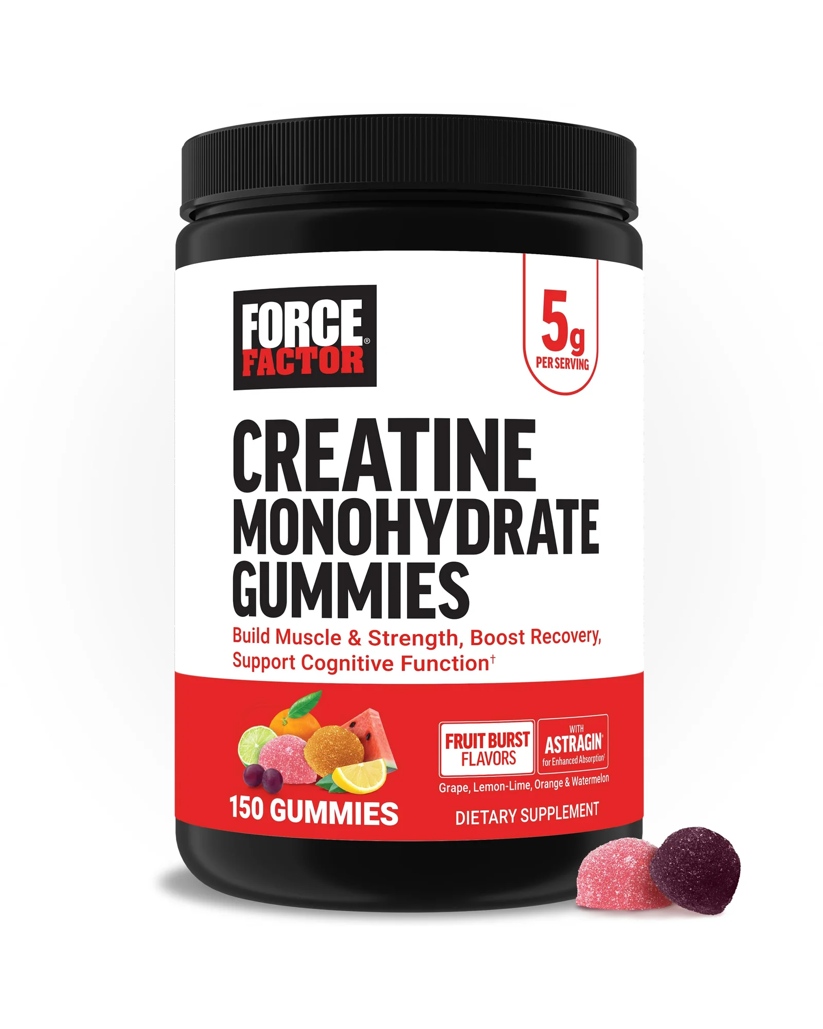 Force Factor Creatine Monohydrate — 5g креатина в жевательной форме — мульти