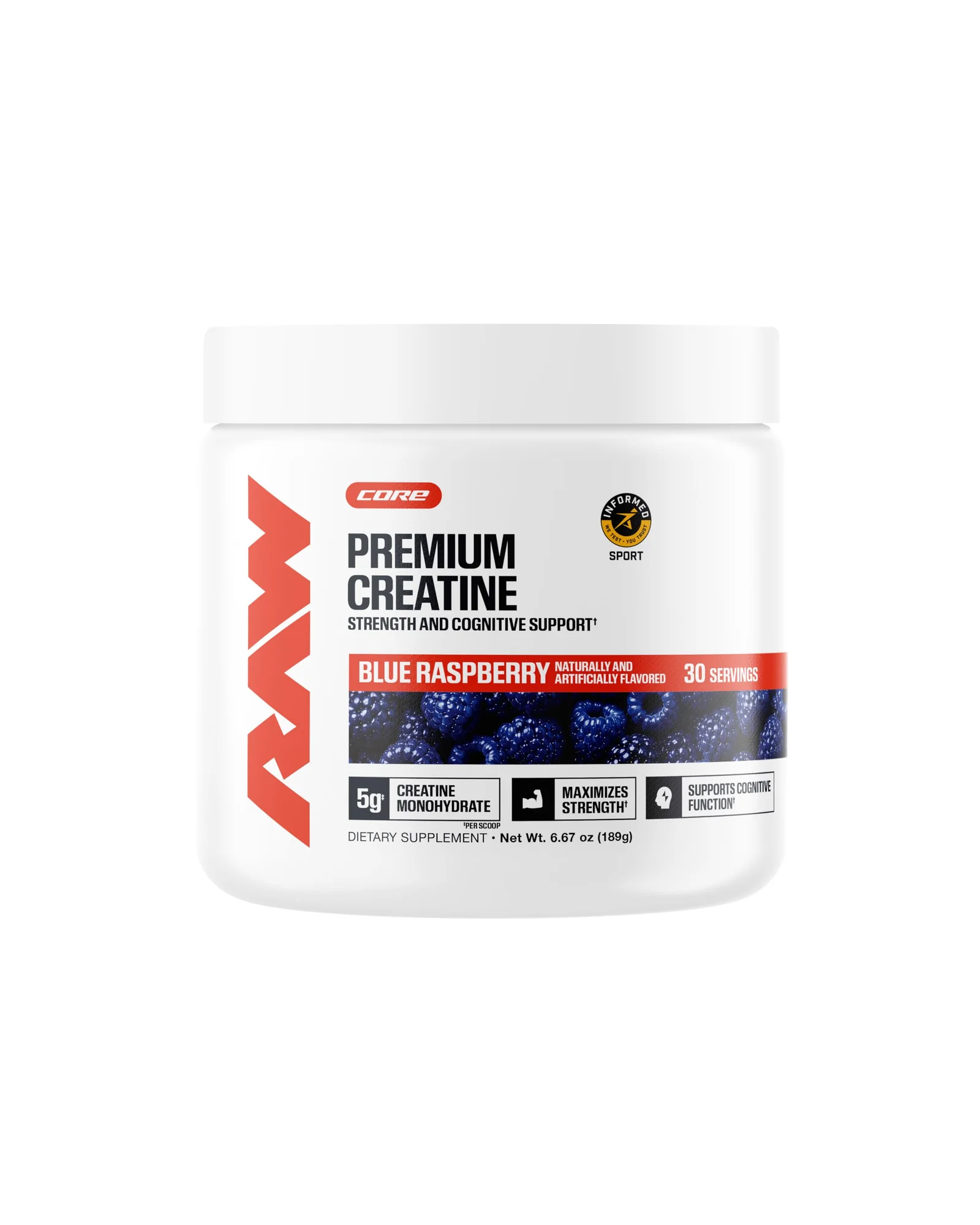 RAW Nutrition Creatine Monohydrate Powder — белый