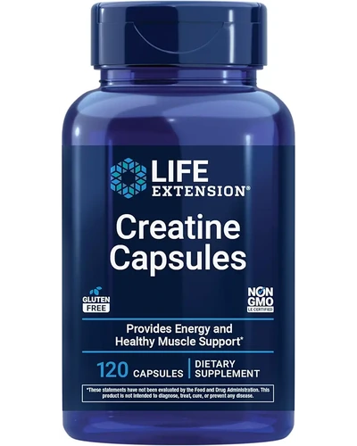 Life Extension Creatine Capsules креатин моногидрат для мышц и выносливости, 120 капсул