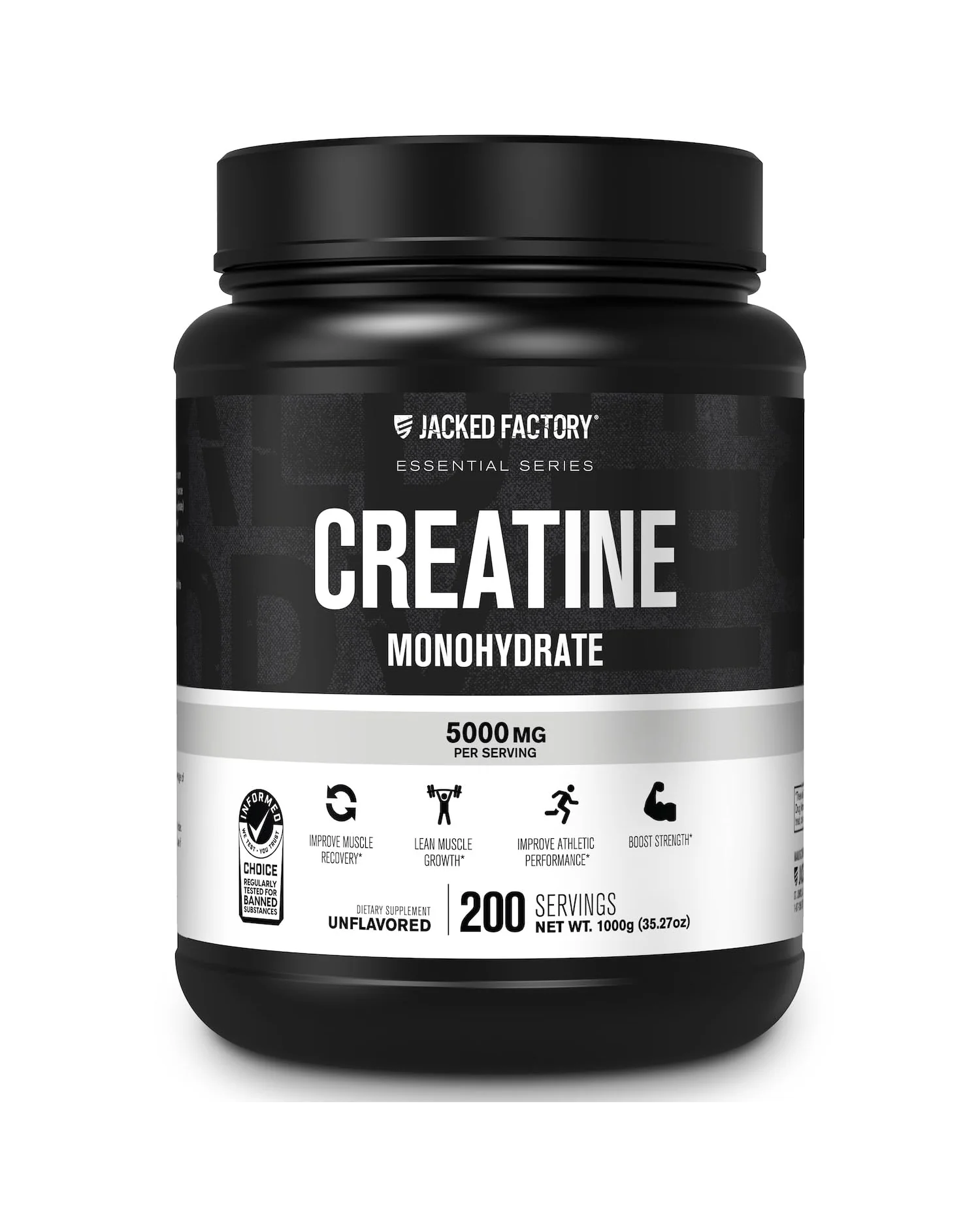 Jacked Factory Creatine Monohydrate Powder креатин — черный