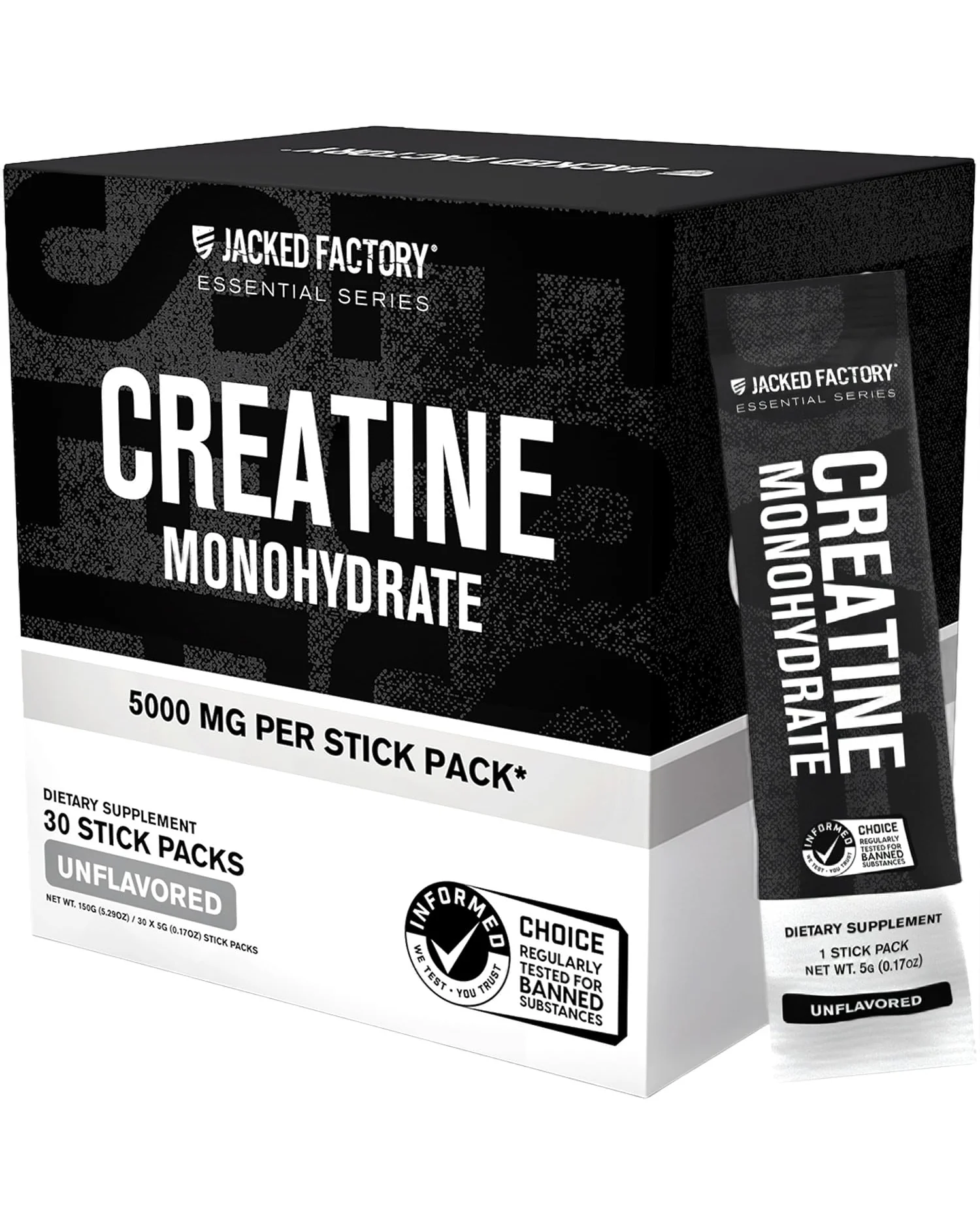 Jacked Factory Creatine Monohydrate Powder креатин — черный