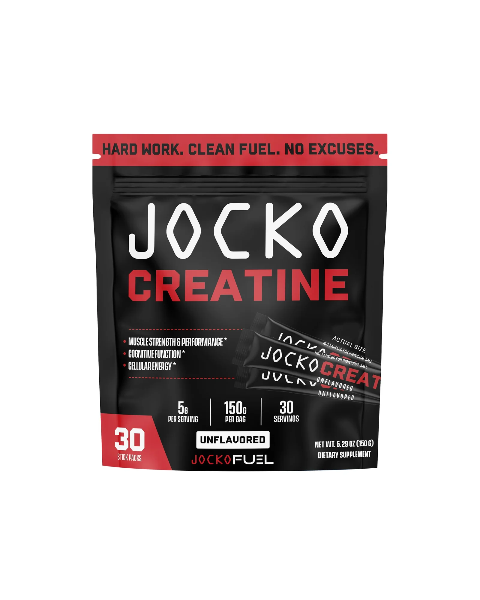 Jocko Fuel Creatine Monohydrate Stick Packs креатиновая добавка — черный