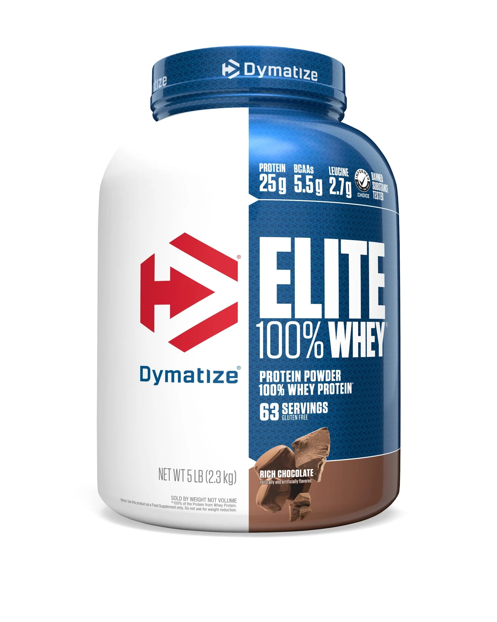 Dymatize Elite 100% Whey Protein Powder, 5 фунтов — коричневый