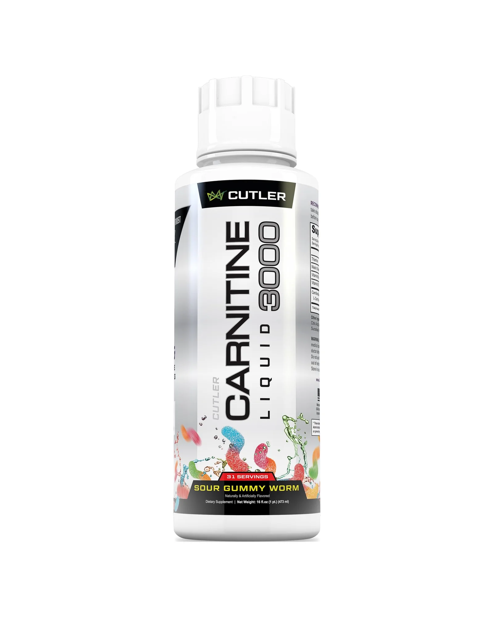 Cutler Nutrition Жидкий L-Карнитин для сжигания жира со вкусом кислой ленты 480мл — 1