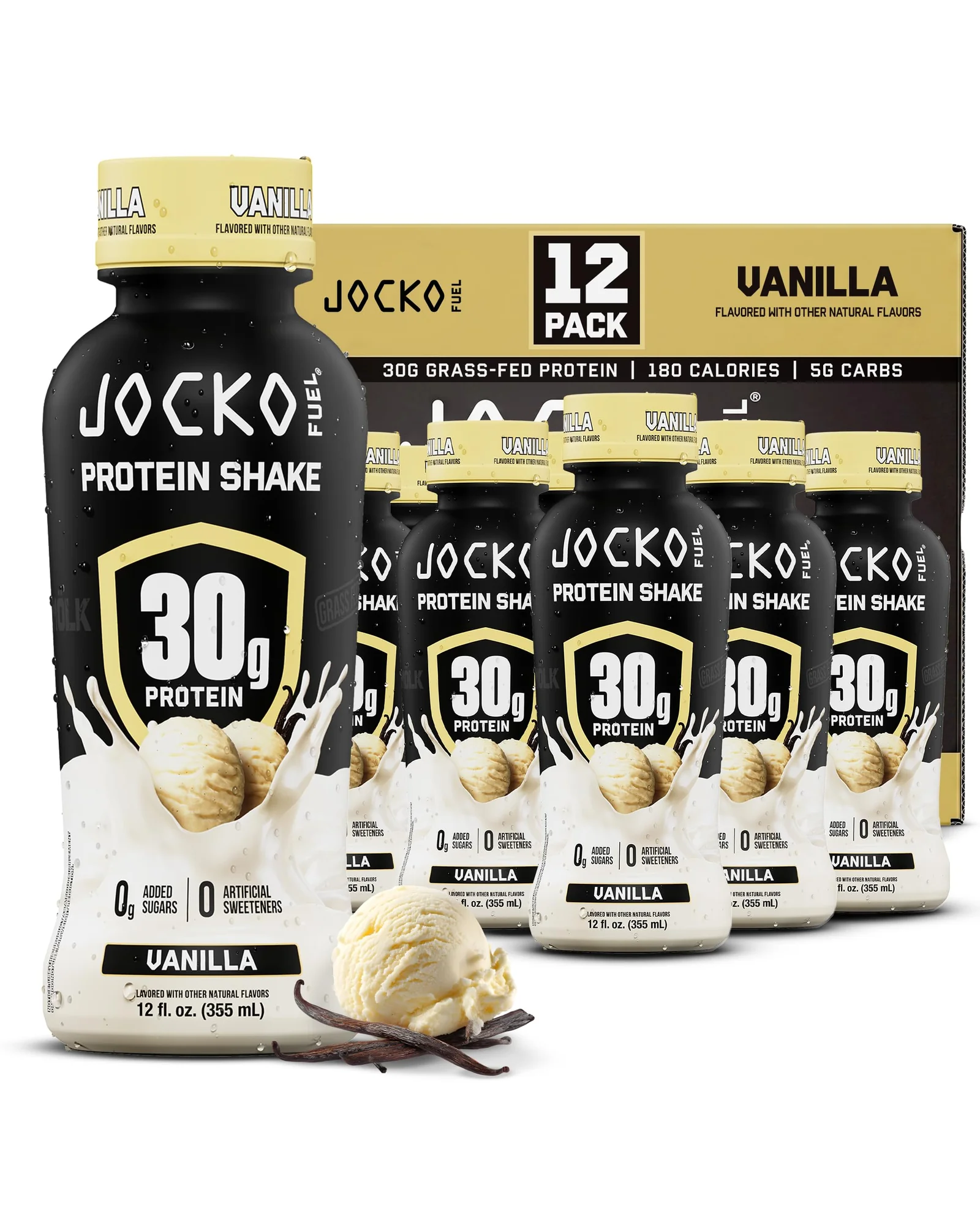 Jocko Mölk протеиновый напиток ваниль — бежевый