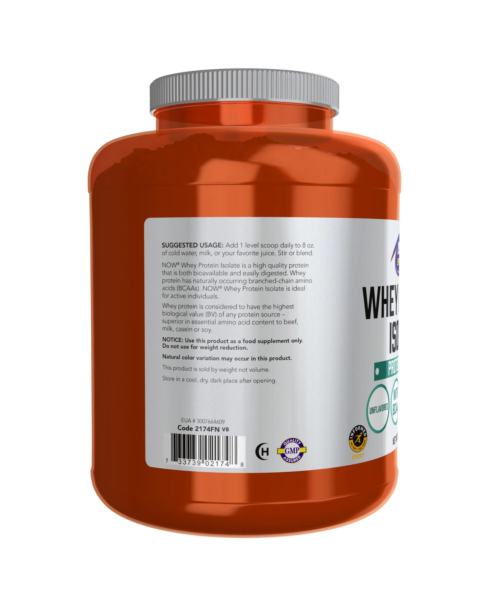 NOW Foods Whey Protein Isolate 5 фунтов — 3