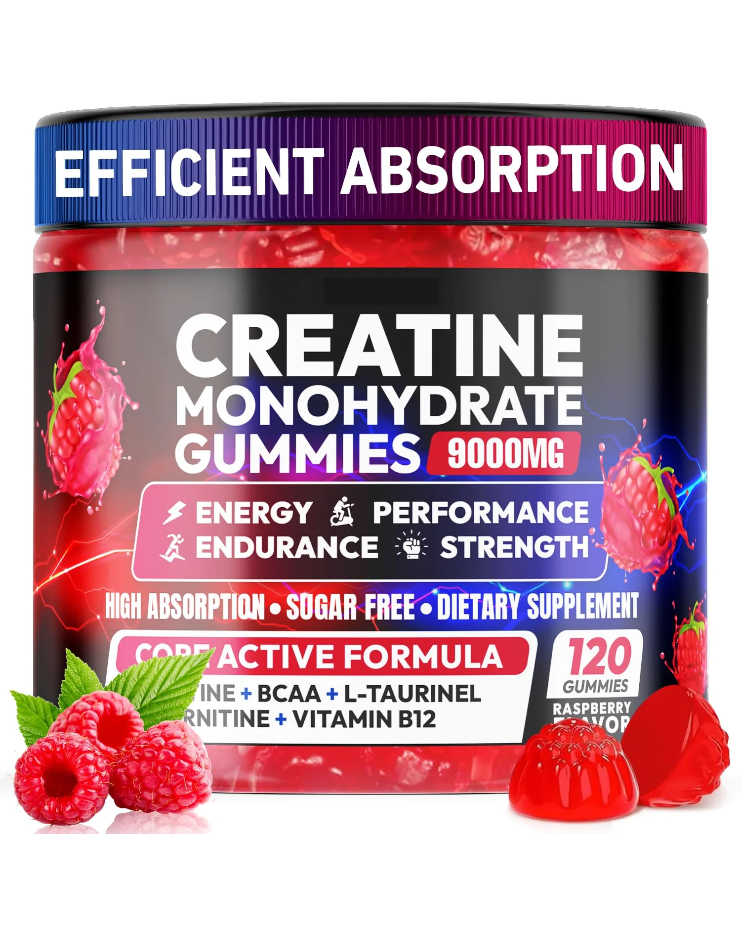 Creatine Gummies Monohydrate со вкусом малины 120 шт — 1