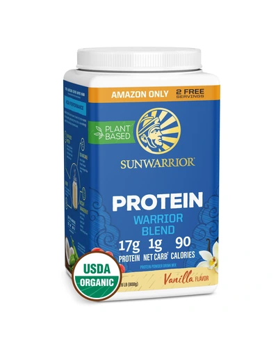 Sunwarrior Warrior Blend - органический веганский протеин со вкусом ванили 32 порции