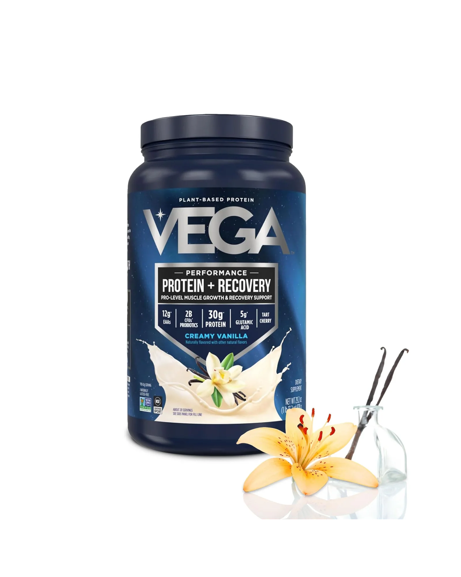 Vega Protein + Recovery ваниль протеин растительный — 1