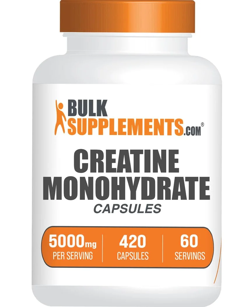 BulkSupplements.com Креатин Моногидрат капсулы — белый