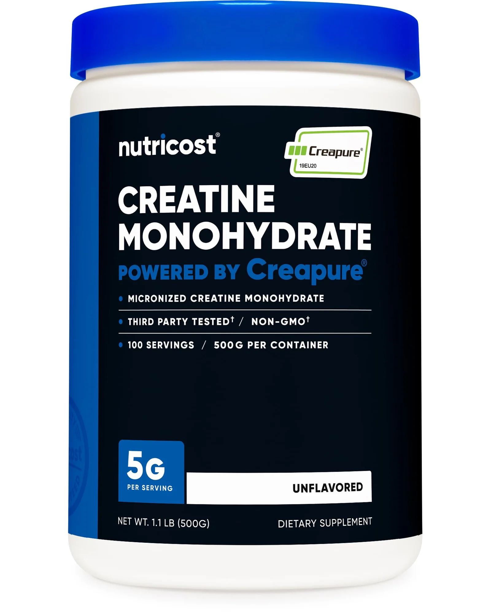 Nutricost Creapure креатин моногидрат 500 г — черный