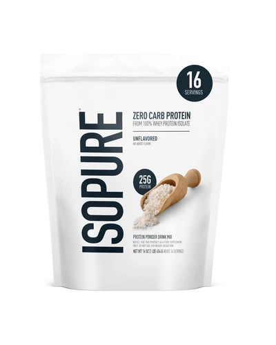 Isopure Zero Carb, сывороточный изолят без углеводов, без вкуса, 454 г