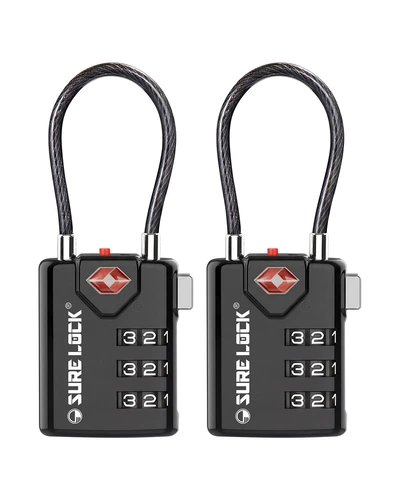SURE LOCK замок багажа TSA 3-значный, 2 штуки