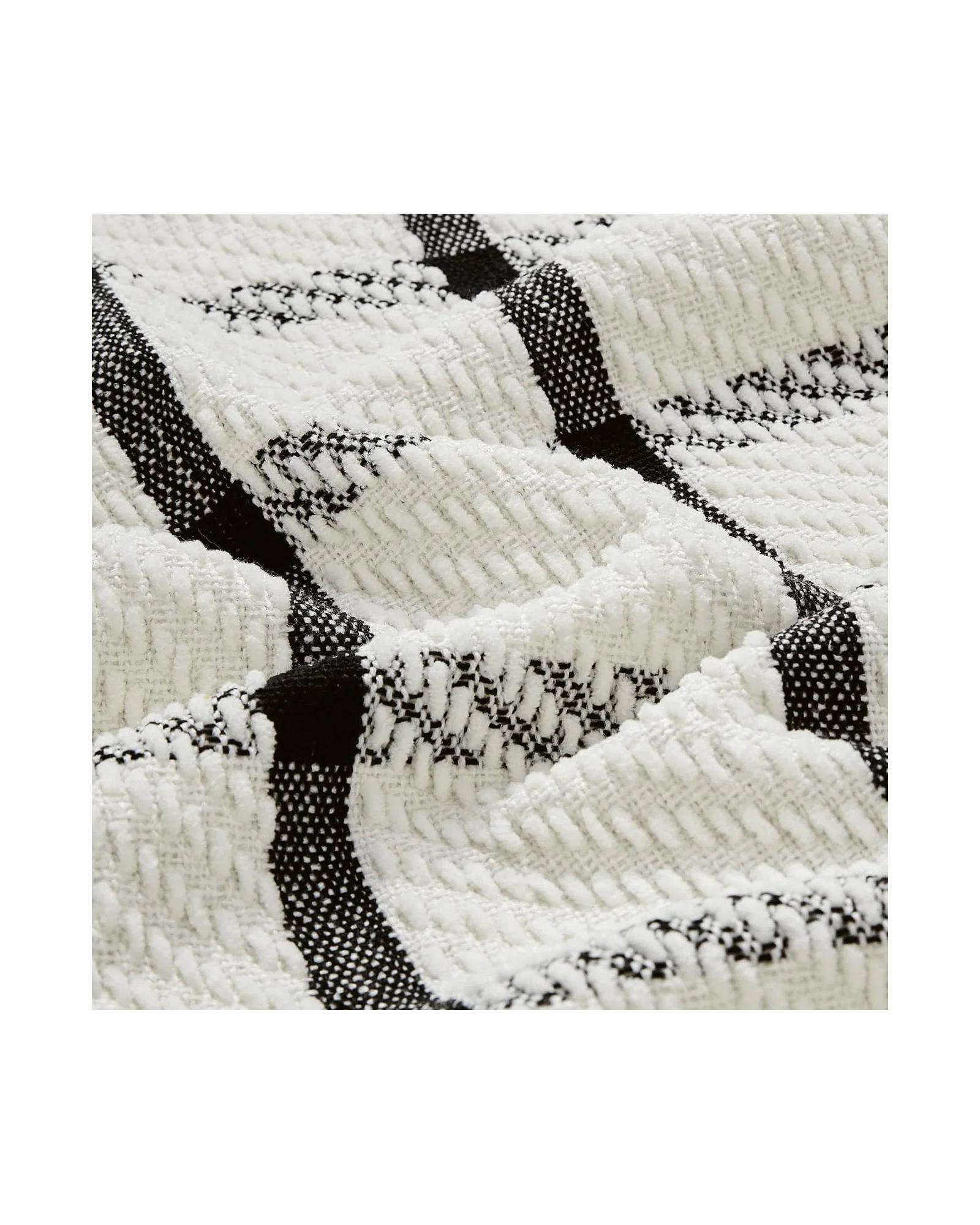 Плед вязаный CREVENT 50×60 Чёрный Chenille — 4