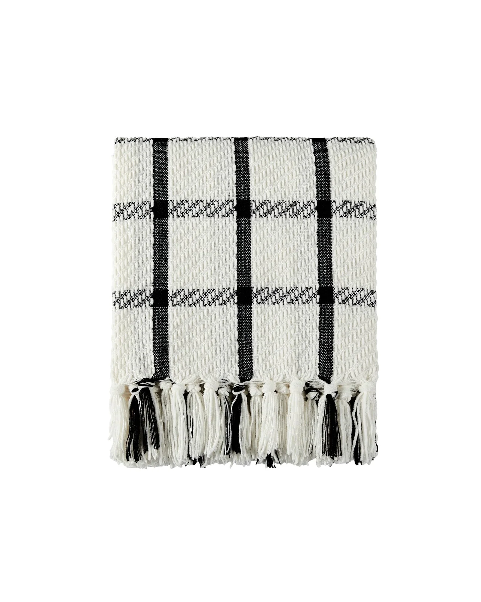 Плед вязаный CREVENT 50×60 Чёрный Chenille — 6