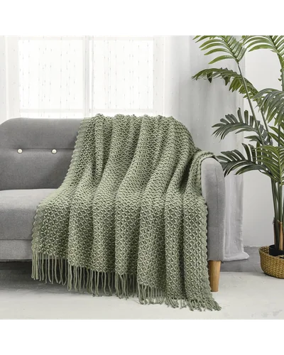 Плед вязаный CREVENT 50×60 Шалфейный Sage Green